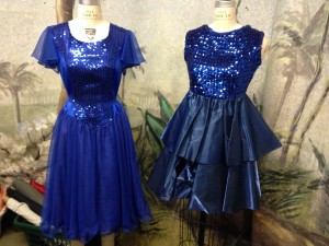 1980's blue dresses